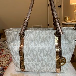 Michael Kors Limited Edition Sequin Monogram Tote
